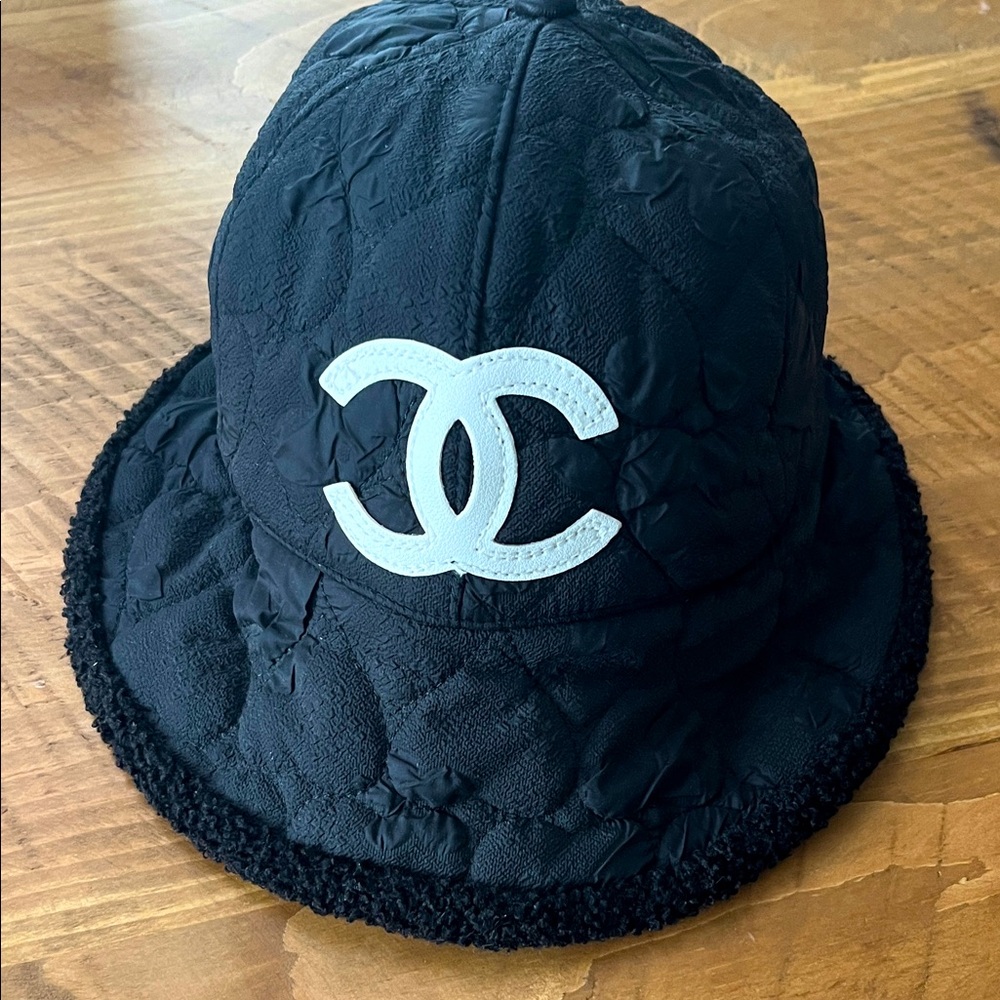 Black Bucket Hat with Logo